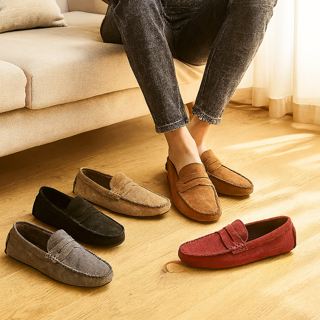 Mocassins en cuir pour hommes Milano – Chaussures décontractées classiques avec semelle antidérapante
