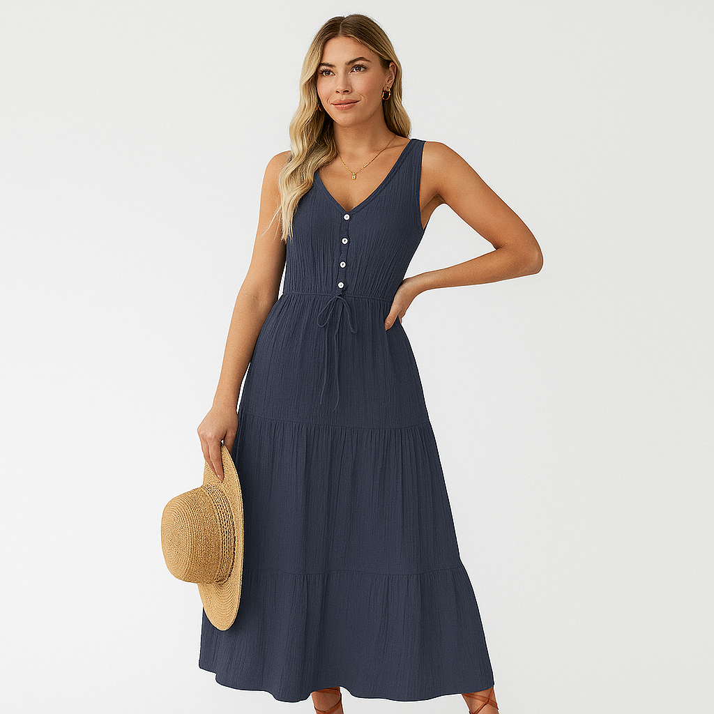 Robe d'été sans manches – Légère avec une texture douce