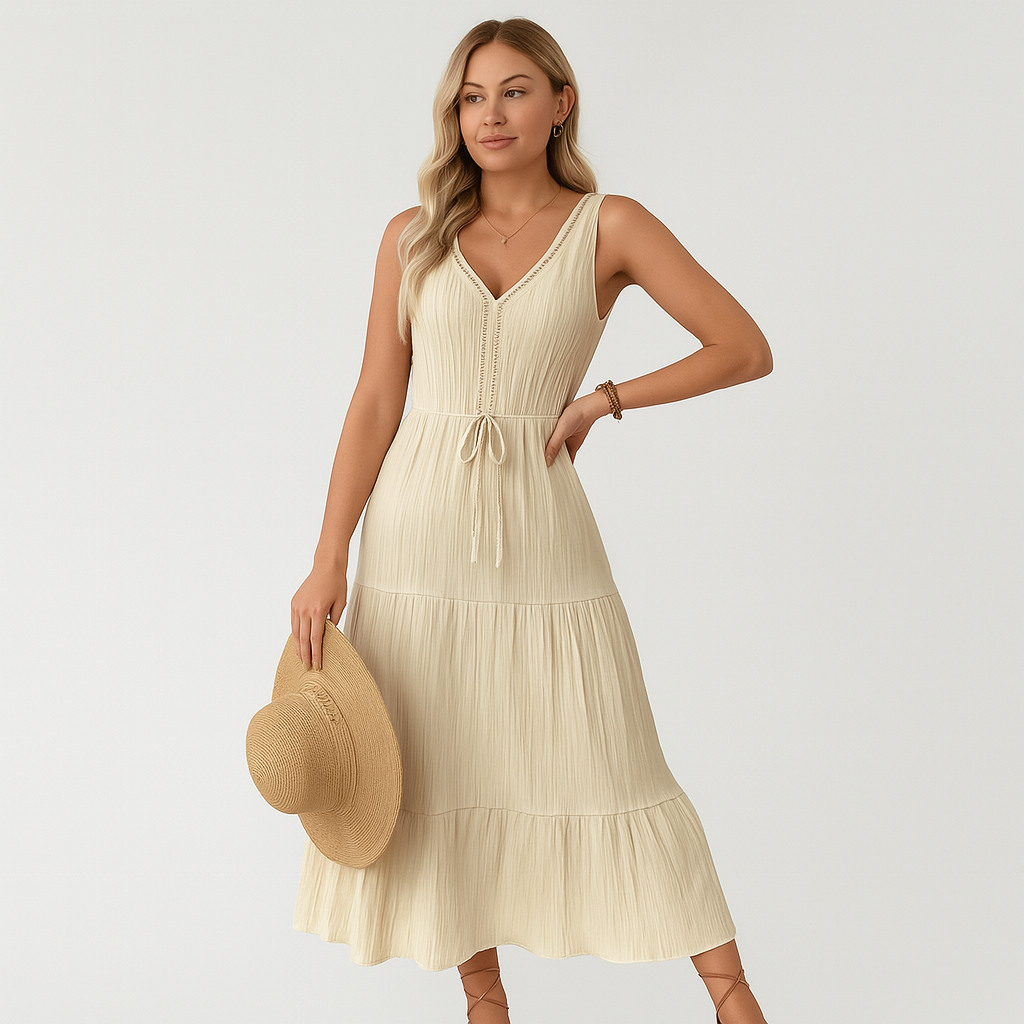 Robe d'été sans manches – Légère avec une texture douce