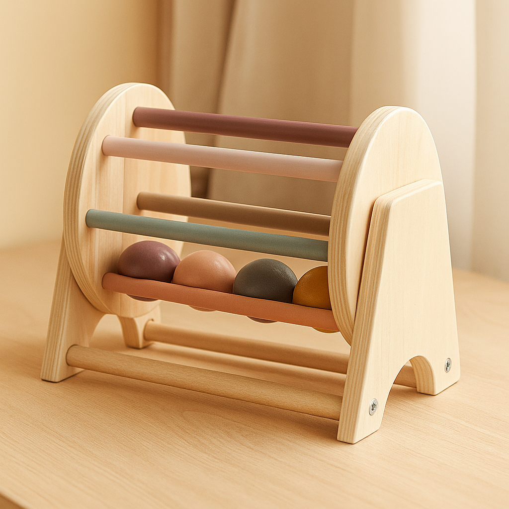 Tambour en bois – Instrument de stimulation précoce pour enfants de 0 à 3 ans