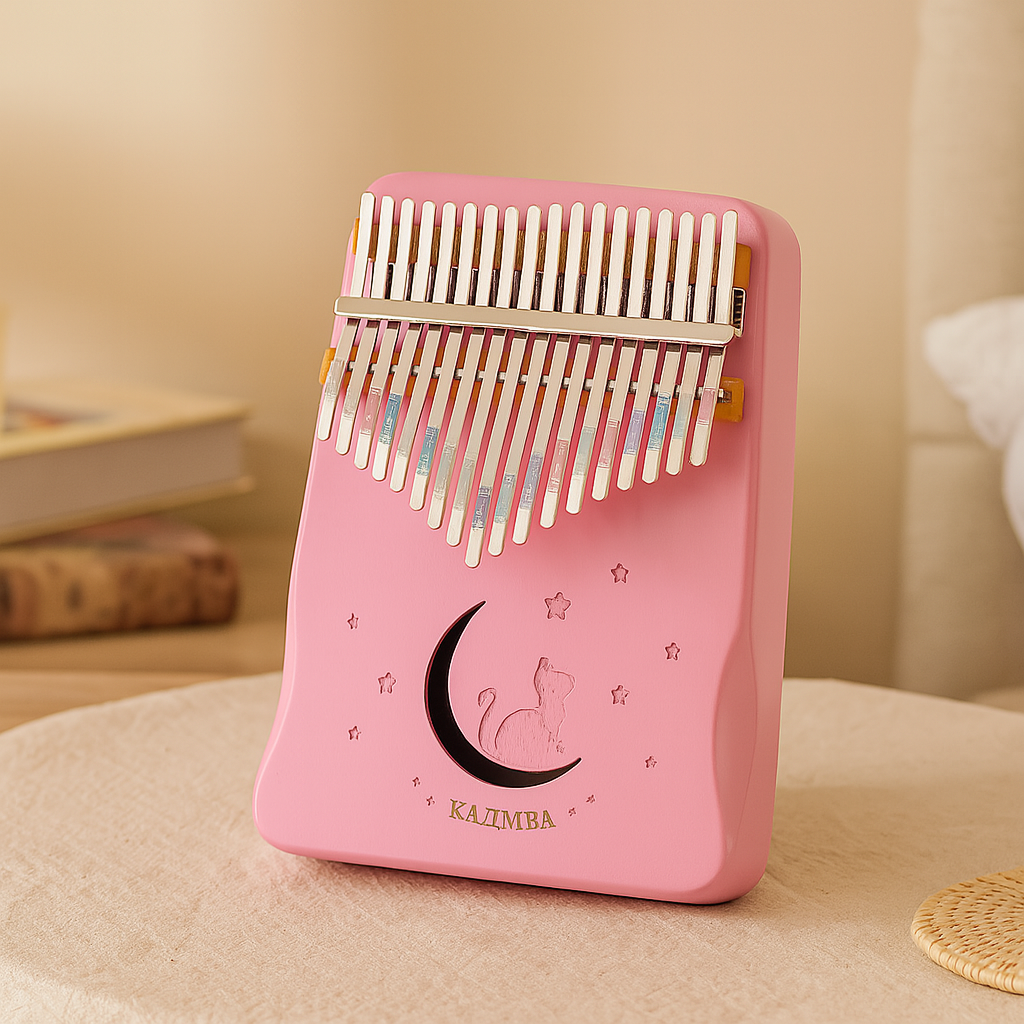 Kalimba à 17 touches – Instrument en bois pour débutants avec booklet de partitions
