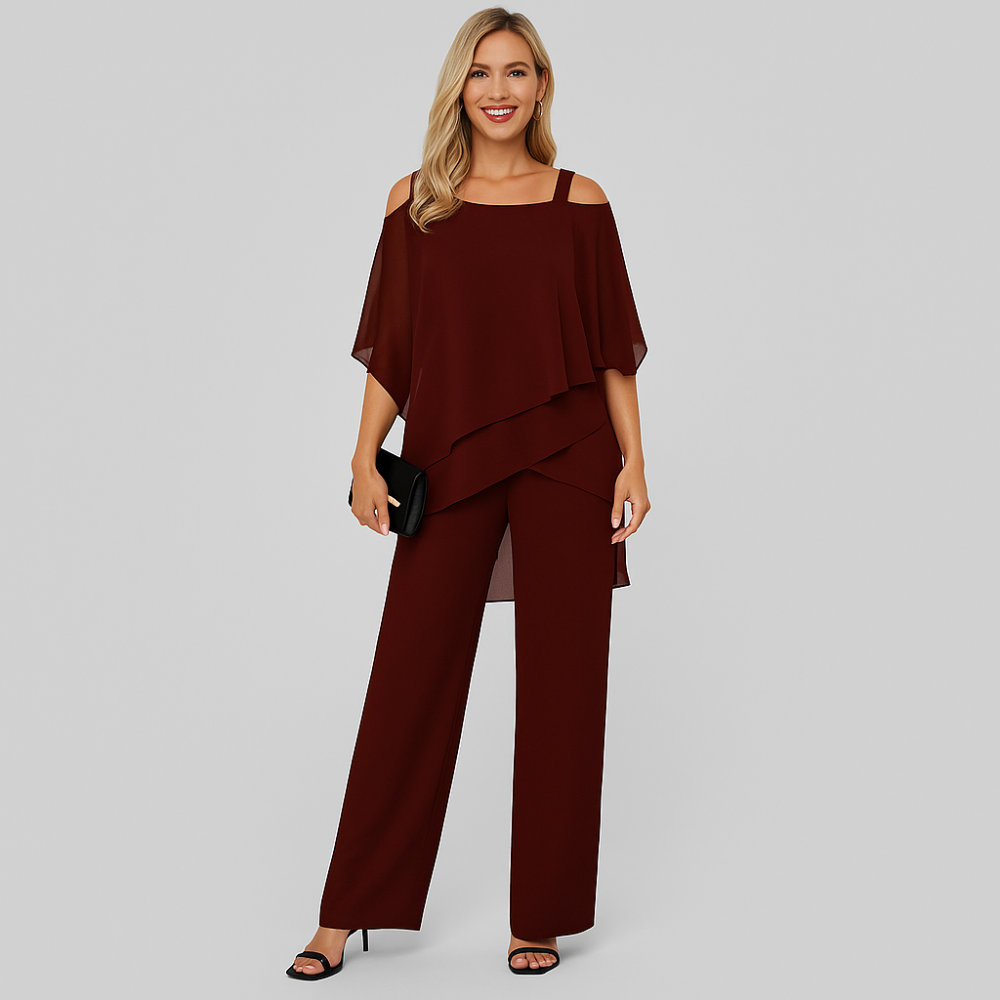 Combinaison pour femmes – Jumpsuit élégant avec chemise sans épaules