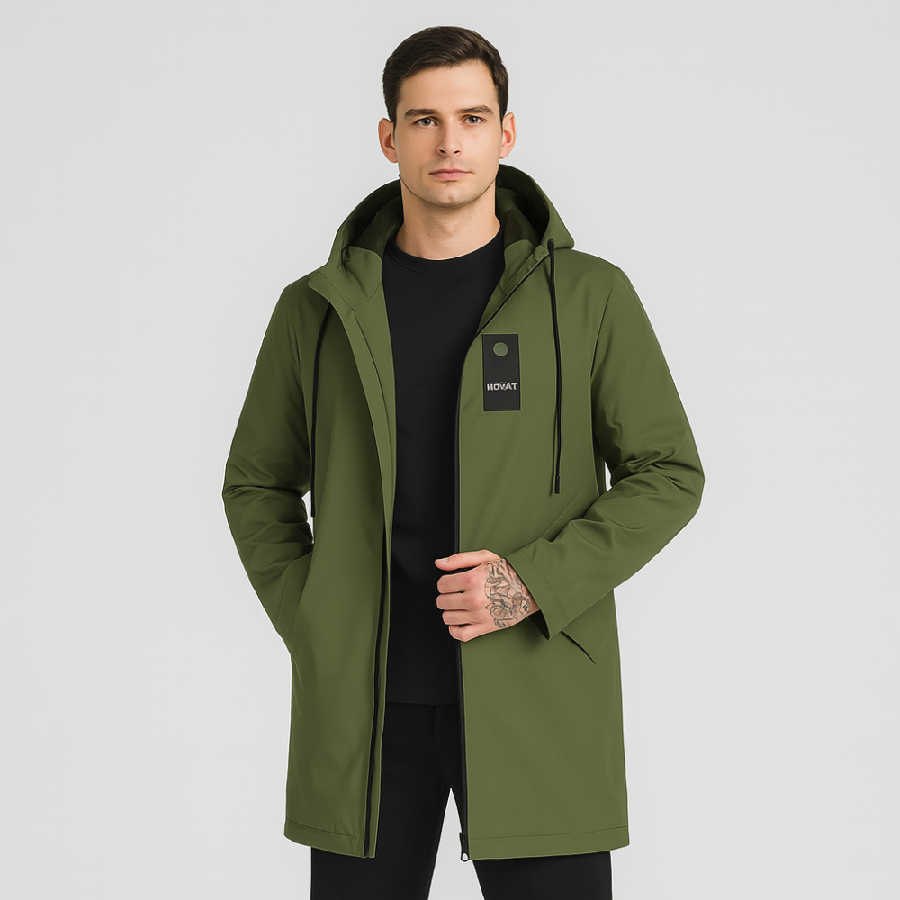 Liam Veste Softshell pour homme – Manteau à capuche minimaliste avec fermeture éclair