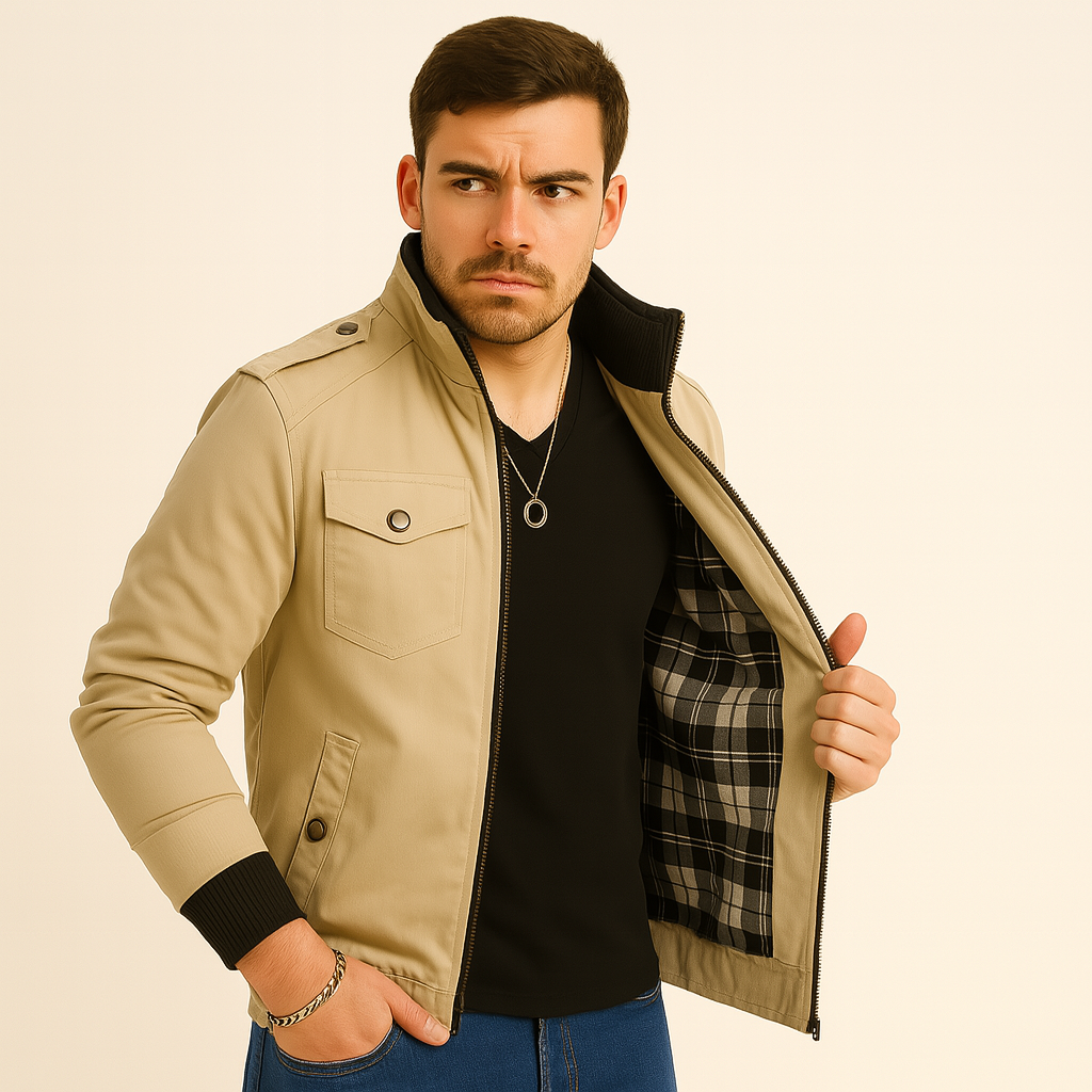 Veste cargo Connor pour homme – Manteau d'extérieur doublé polaire