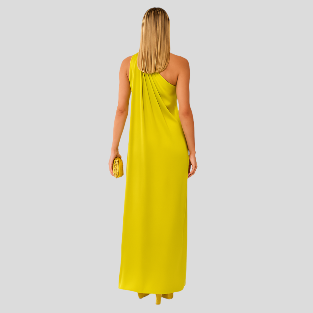 EleganceOne - Robe longue asymétrique sophistiquée à une épaule