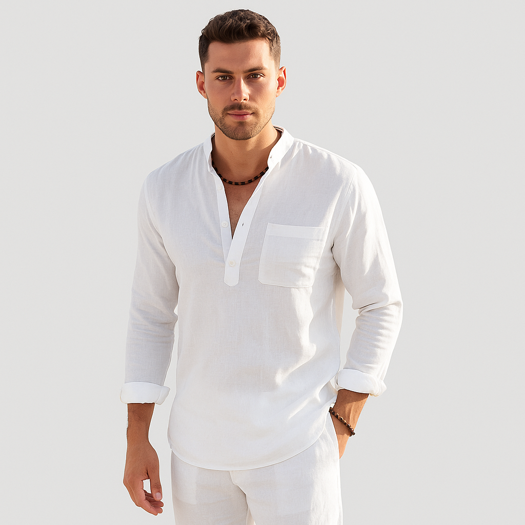 Lendon - Chemise en lin élégante pour hommes - Chic d'été