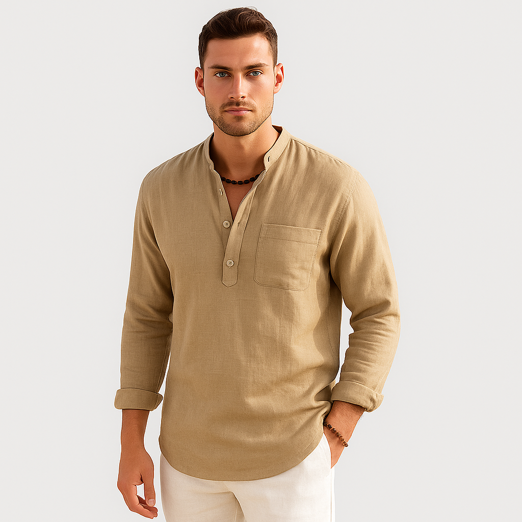 Lendon - Chemise en lin élégante pour hommes - Chic d'été