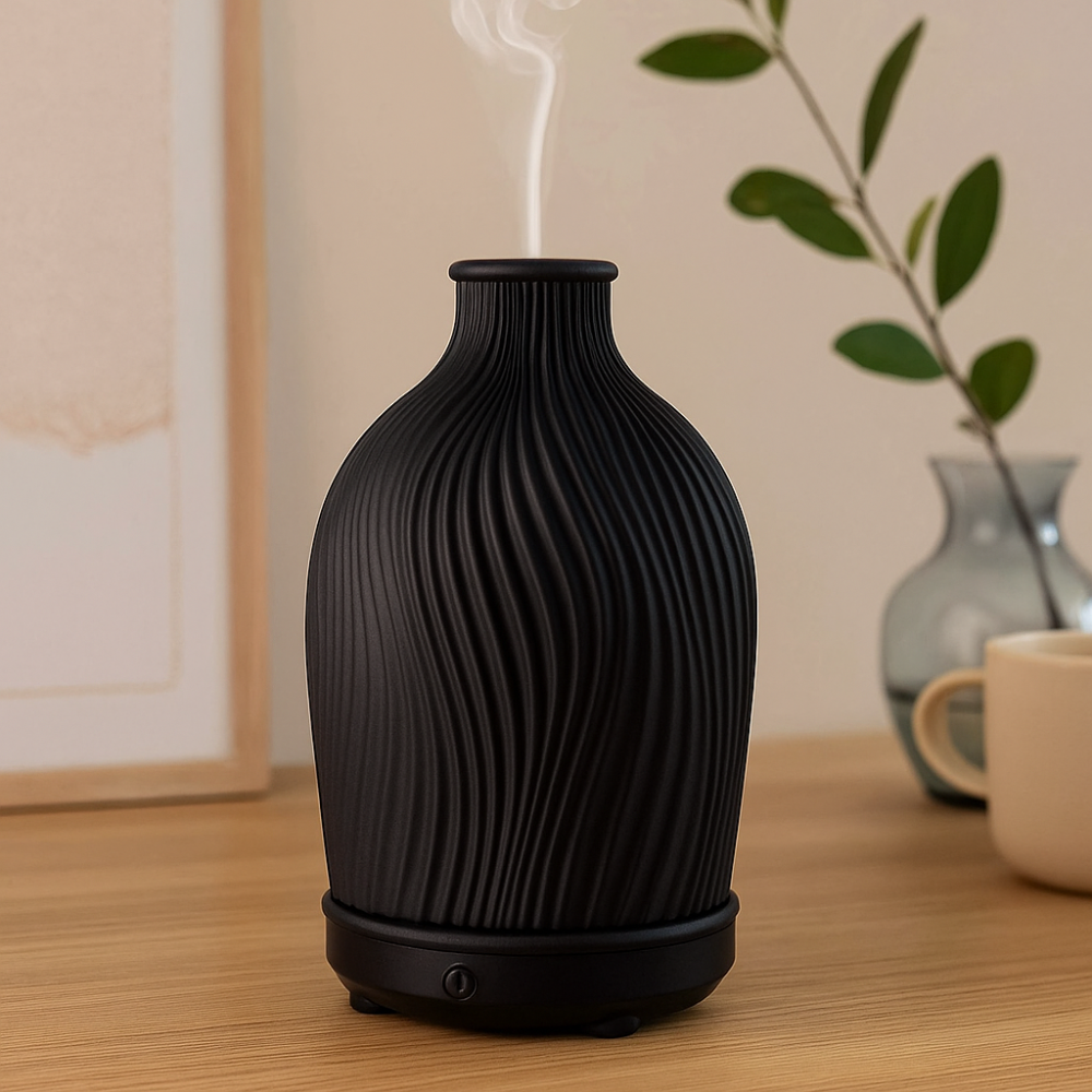 SereniMist - Diffuseur d'huiles essentielles ultrasonique en forme de vase