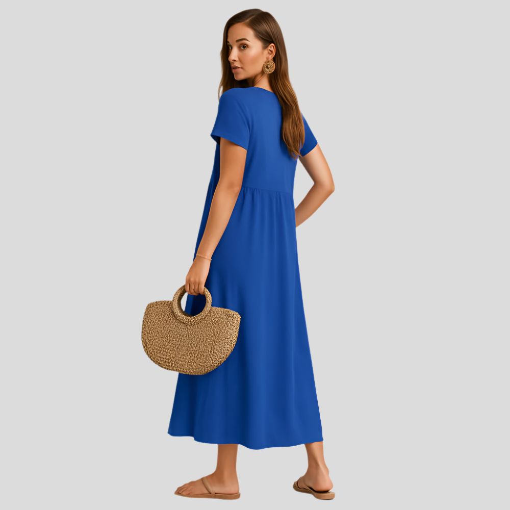 Eterna - Robe mi-longue classique à col rond