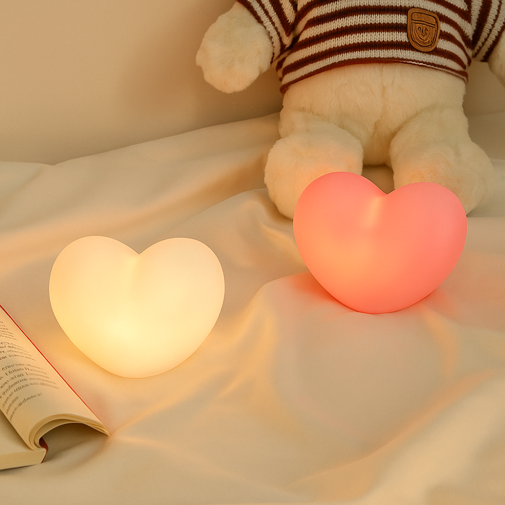 LumaGlow - Veilleuse LED romantique en forme de cœur