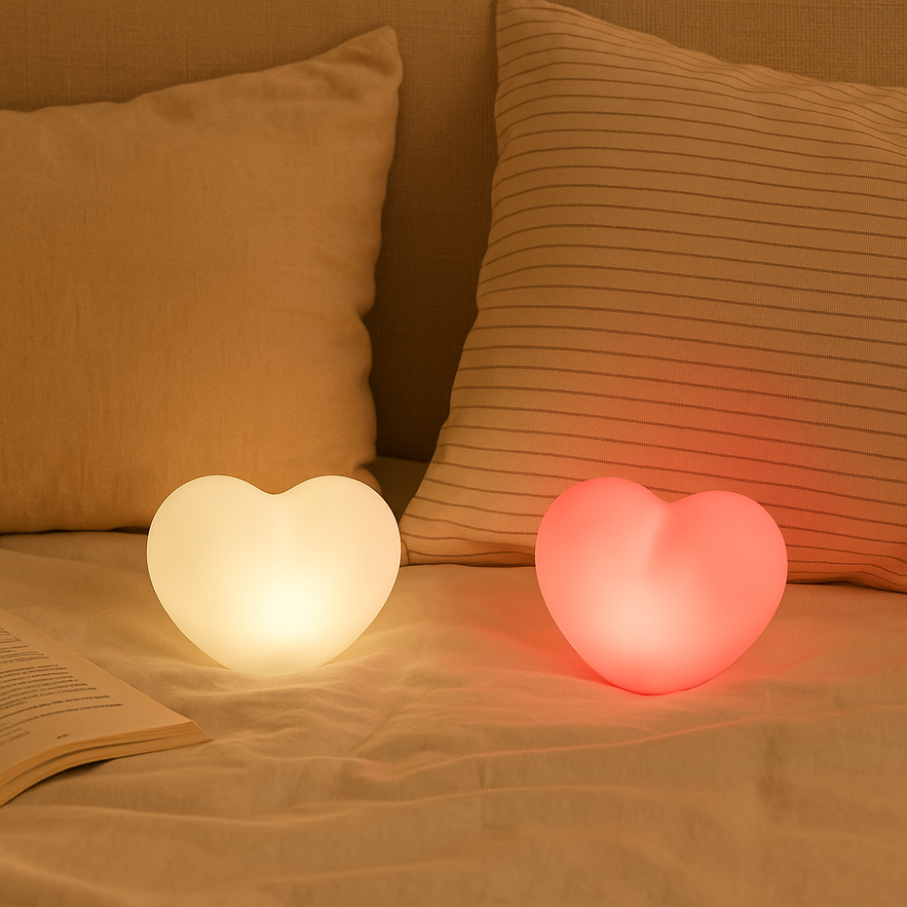 LumaGlow - Veilleuse LED romantique en forme de cœur