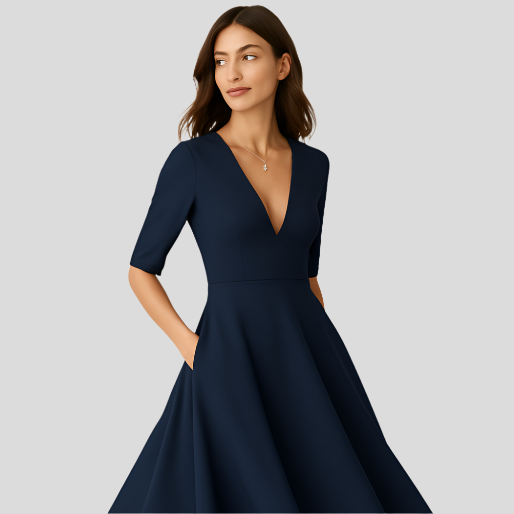 Robe Élan Midi Flare – Style Raffiné pour Toutes Occasions
