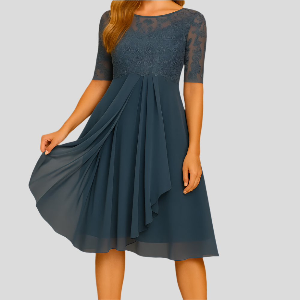 Elara – Robe blonde délicate pour occasions élégantes