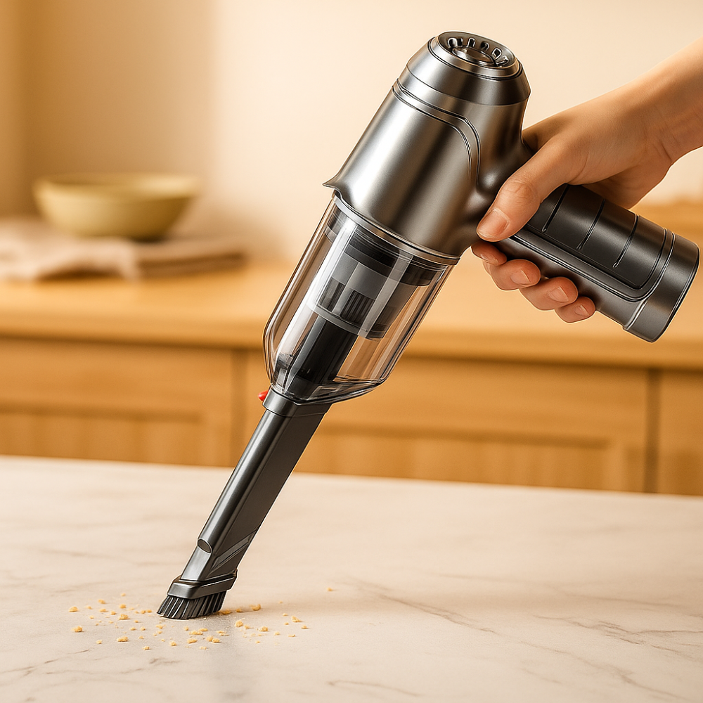 Leo PowerClean aspirateur à main sans fil – Compact, rechargeable pour voiture et maison