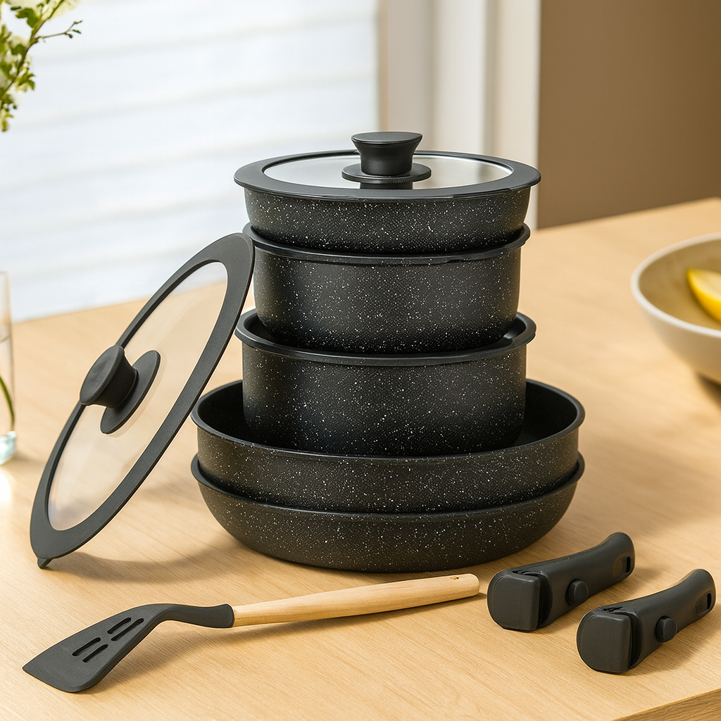 Cuisar | Ensemble de cuisine antiadhésif en céramique de 5 pièces