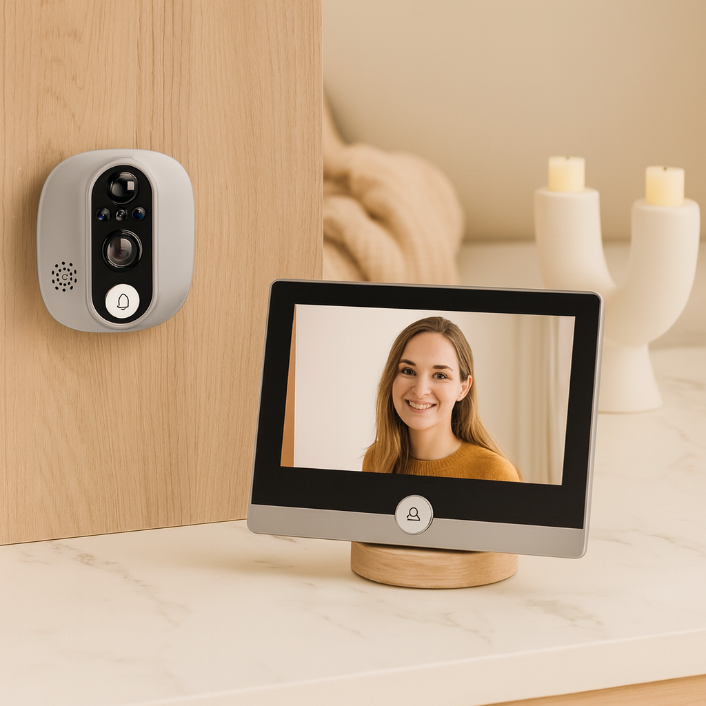 VisionGuard Carillon Sans Fil – Grand Angle Clair et Vision Nocturne