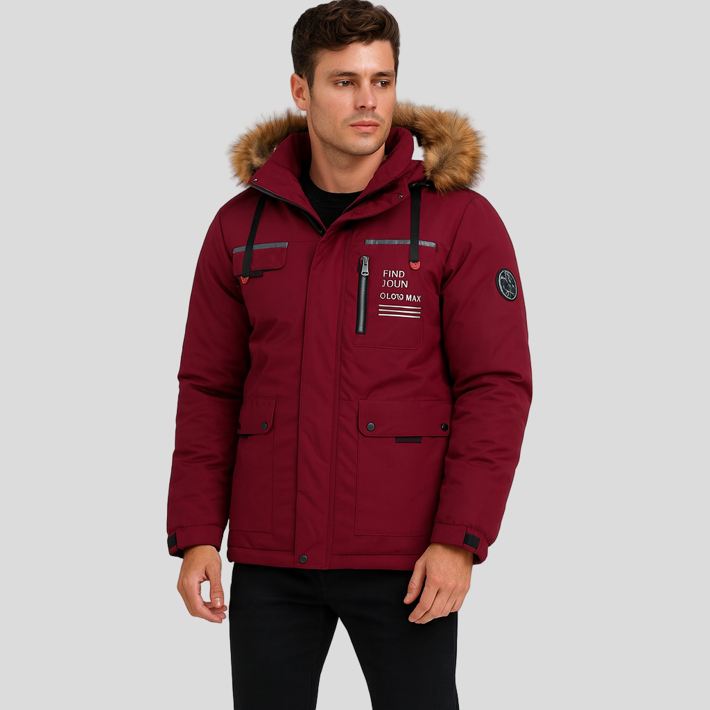 Harrison | Veste matelassée imperméable avec capuche en fausse fourrure