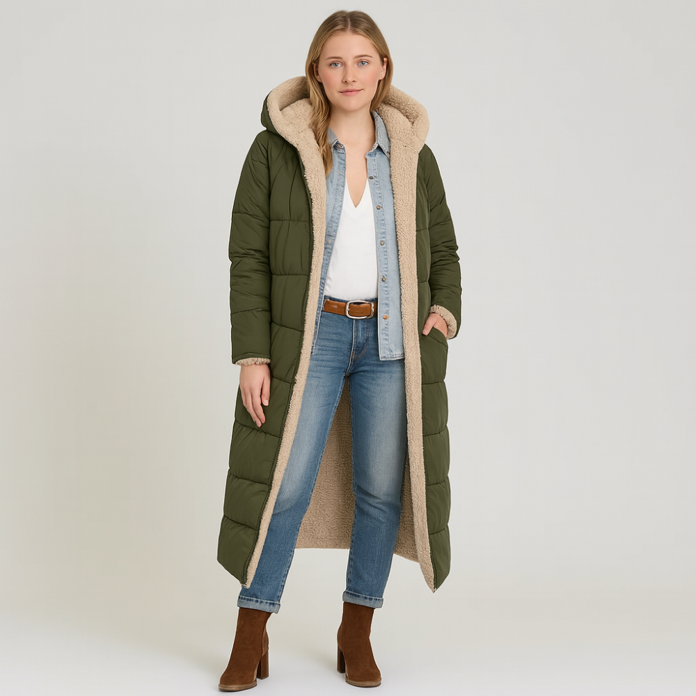 Aurora | Manteau d'hiver élégant avec doublure en peluche et fermeture éclair