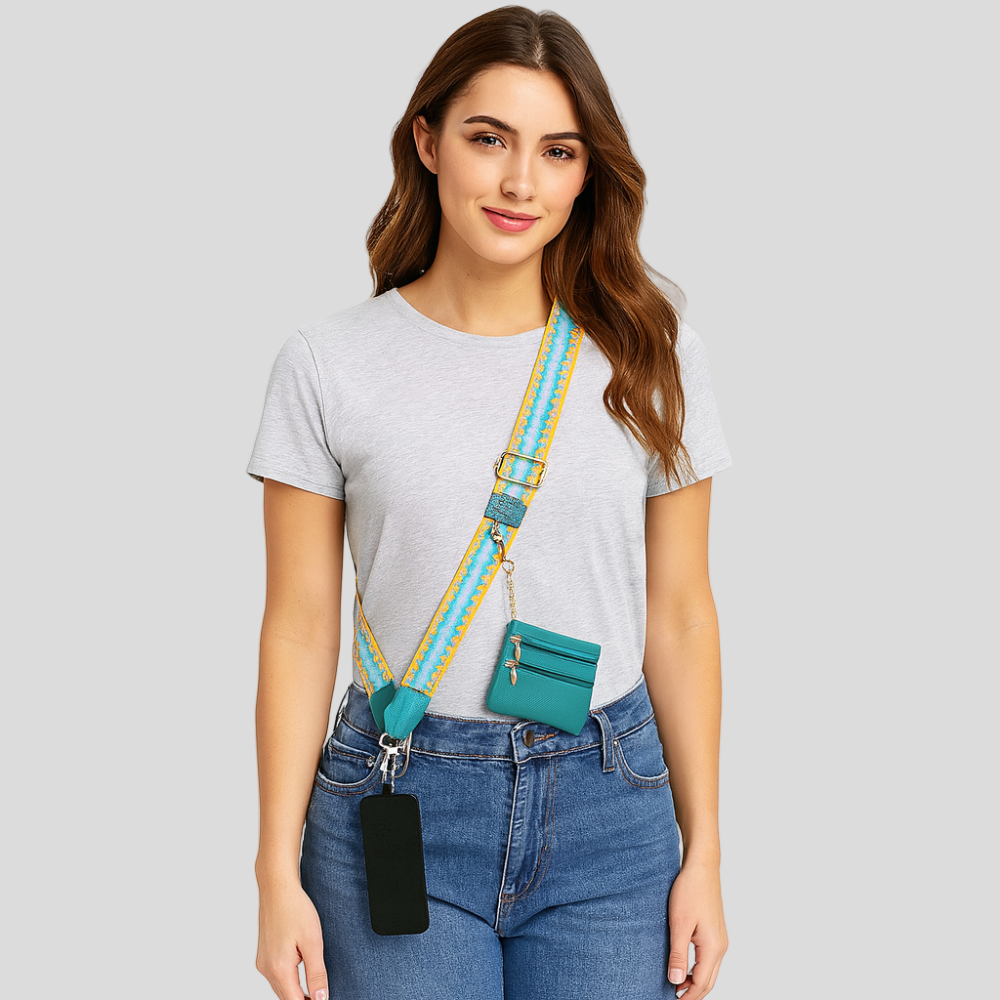 SecureZip | Élégant porte-téléphone à bandoulière avec portefeuille