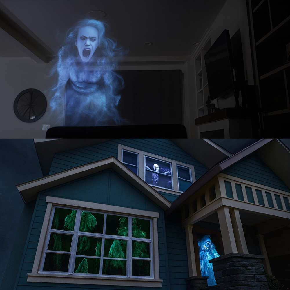 PhantomGlow | Projecteur d'Halloween pour maison hantée