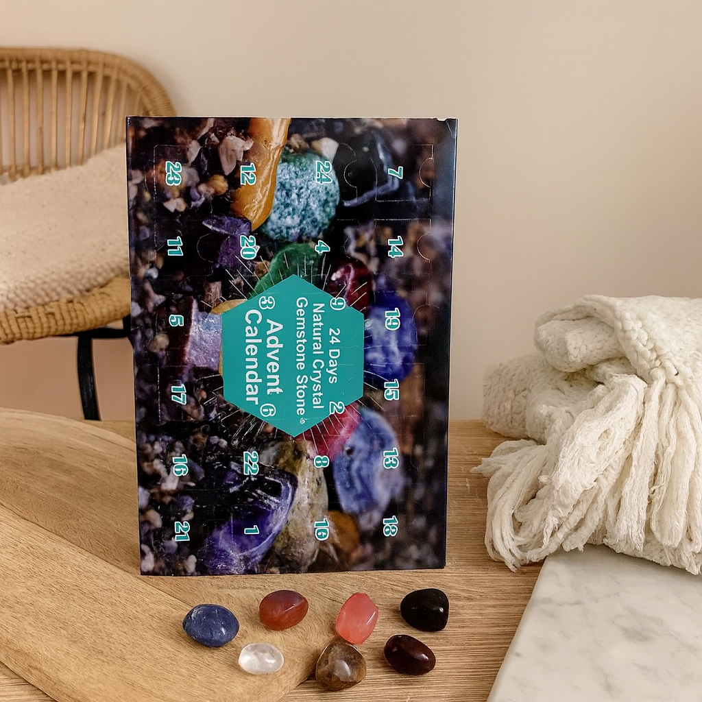 CristalTrésors | Calendrier de l'Avent avec 24 cristaux naturels