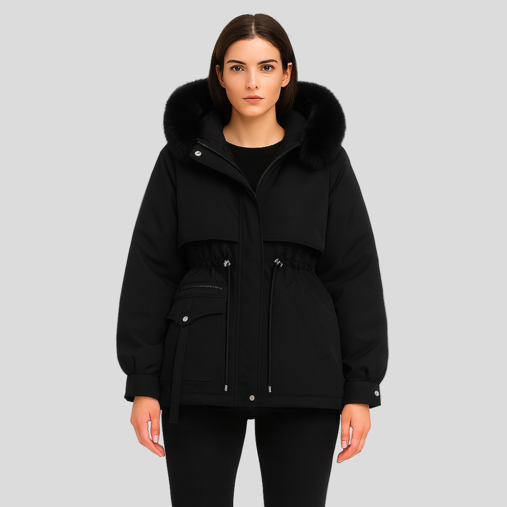 Éliane | Parka d'hiver élégant en faux fourrure