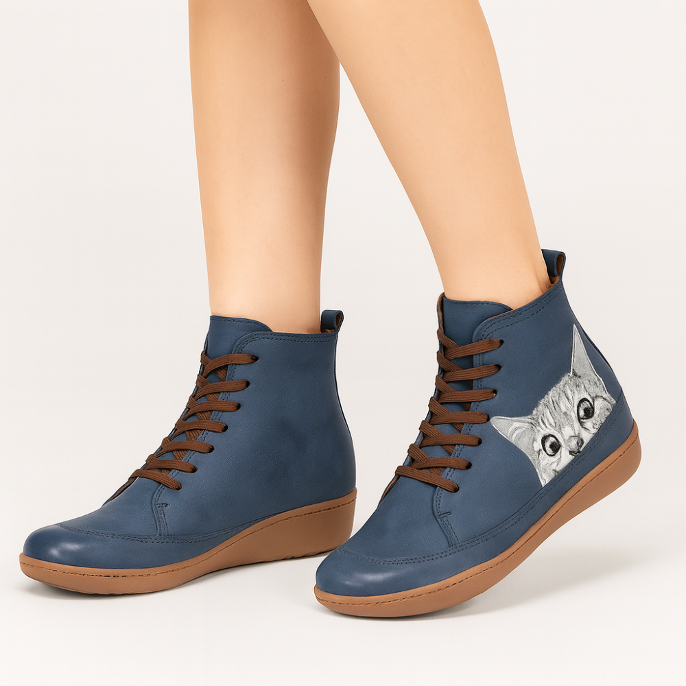 Leonore | Bottes d'hiver à motif chat