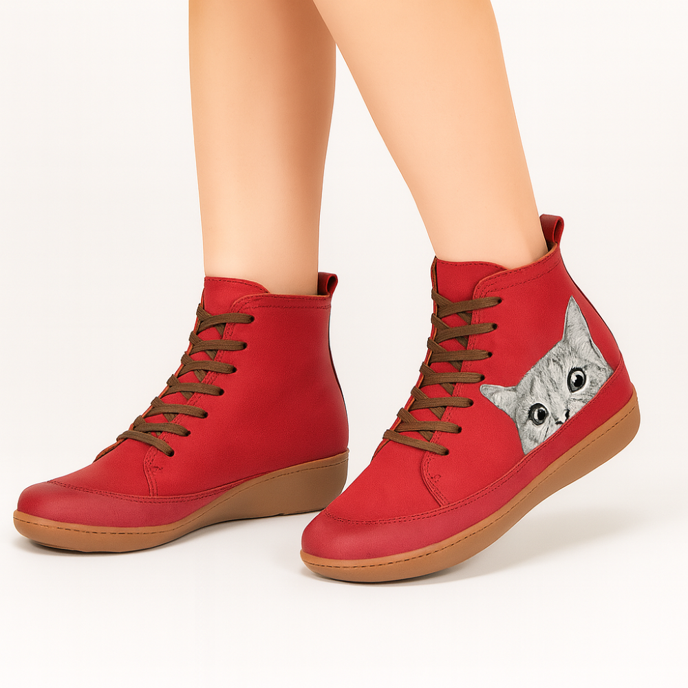 Leonore | Bottes d'hiver à motif chat