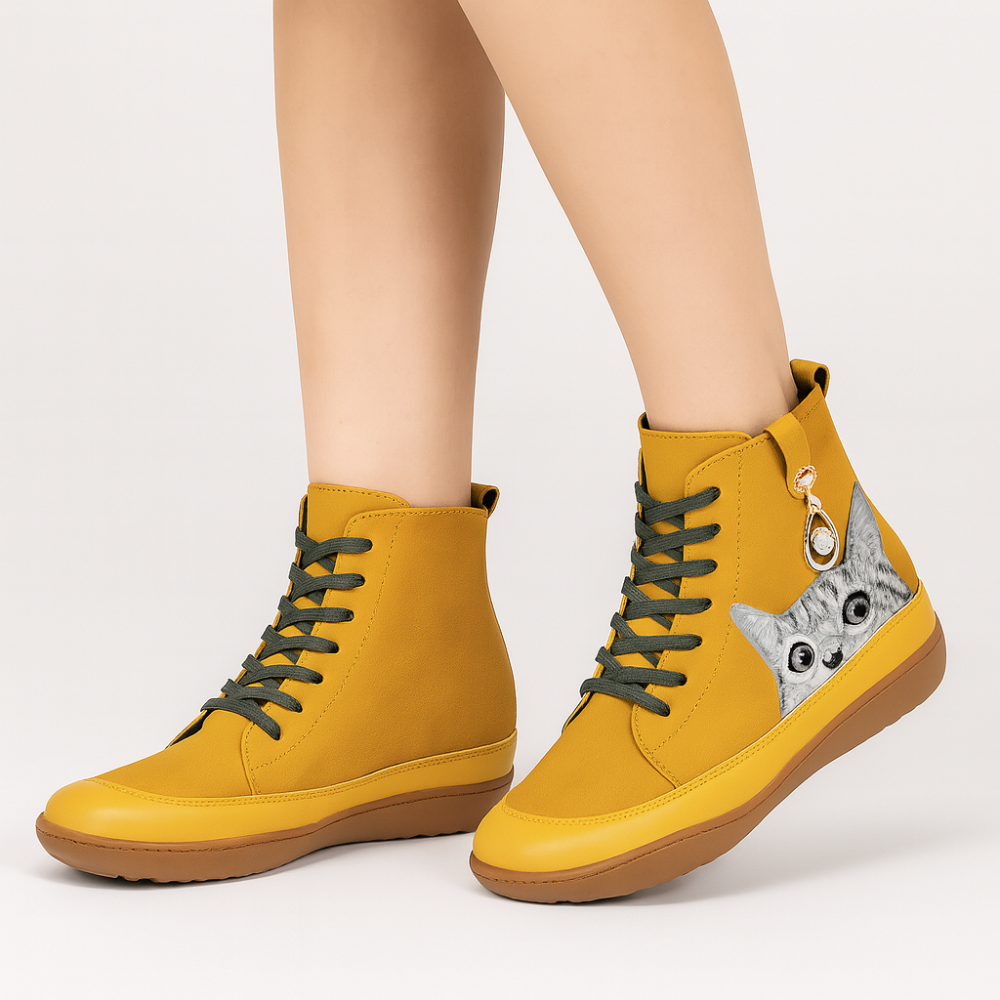 Leonore | Bottes d'hiver à motif chat