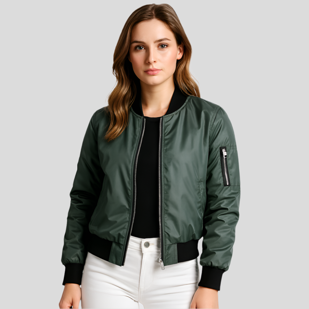 Blouson aviateur d'été léger pour femme – Manteau court élégant