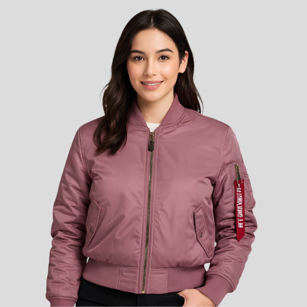 Blouson aviateur MA-1 pour femme – Design classique avec bordure côtelée