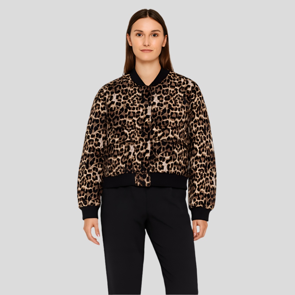 Blouson aviateur beige doux pour femme – Look décontracté et confortable