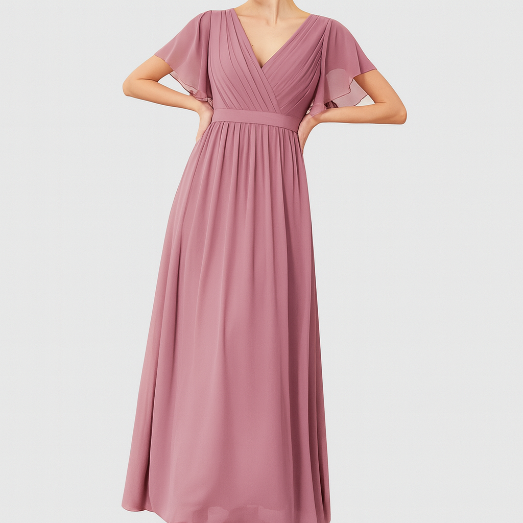 Robe Maxi Élegante pour Femmes avec Décolleté en V - Silhouette A-line Flatteuse