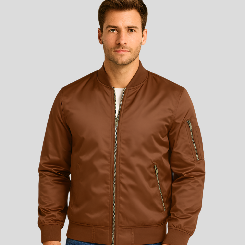 Veste bomber pilote luxueuse pour hommes – Style vintage aviation