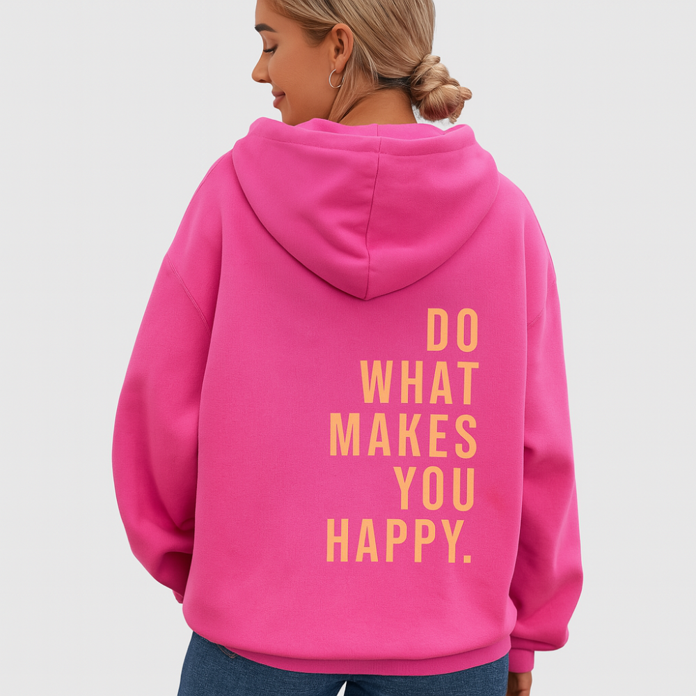 Sweat à capuche avec impression dans le dos – Mélange de coton – Stylé et confortable