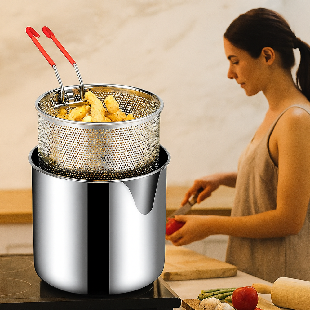 CookPro - Ensemble de Friteuse Profonde Compacte à Économie d'Huile