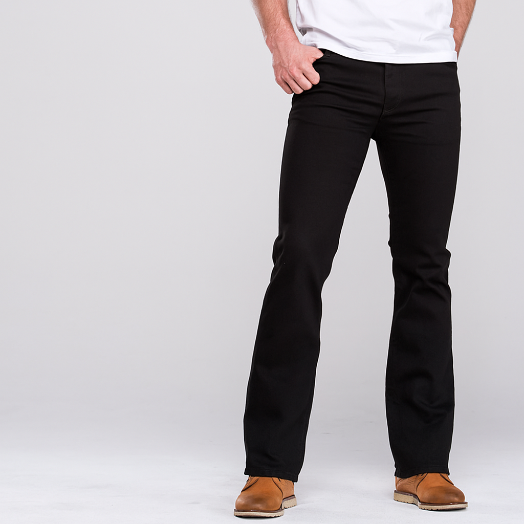 4Legend - Jean droit stretch pour hommes – taille moyenne, lavage clair, coupe décontractée pour toutes les saisons