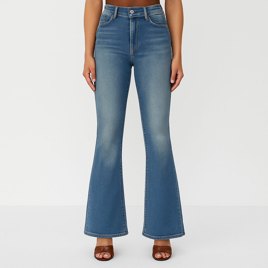 Fenn – Jean igaine pour femmes à taille haute – Jean extensible ajusté à la silhouette