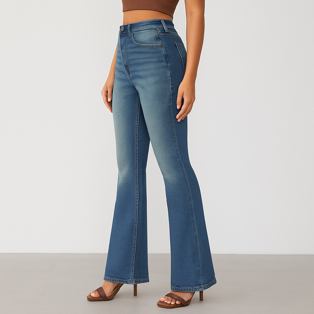 Fenn – Jean igaine pour femmes à taille haute – Jean extensible ajusté à la silhouette