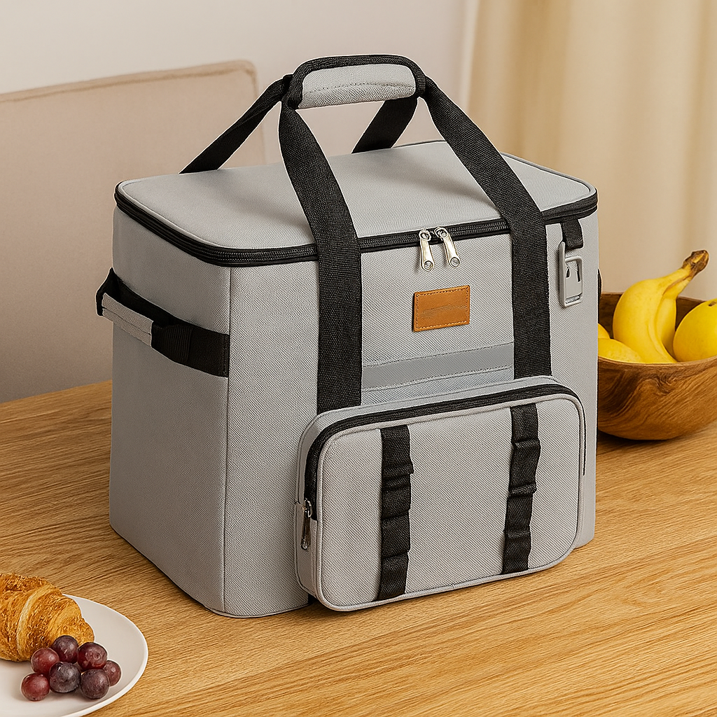 Grande glacière pliable – Sac multifonctionnel pour pique-nique et camping avec plusieurs compartiments