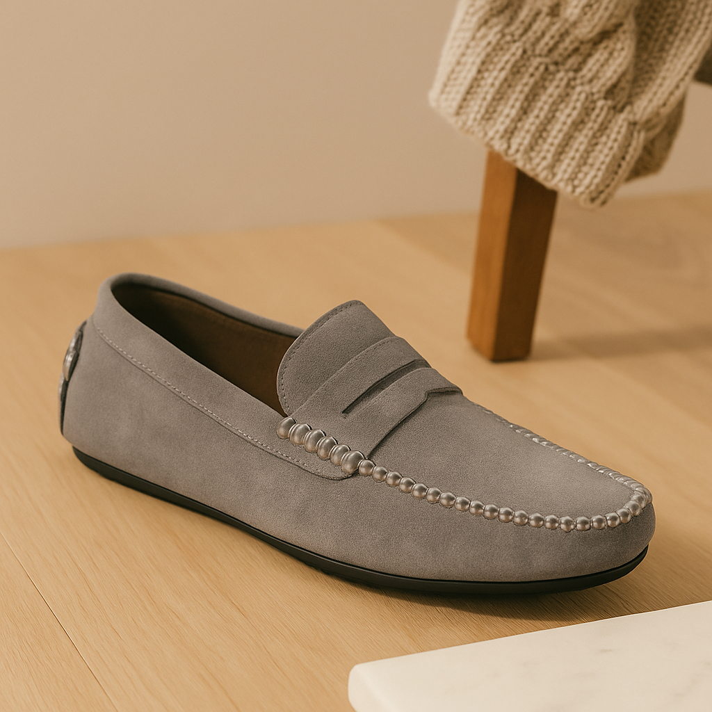 Mocassins en cuir pour hommes Milano – Chaussures décontractées classiques avec semelle antidérapante