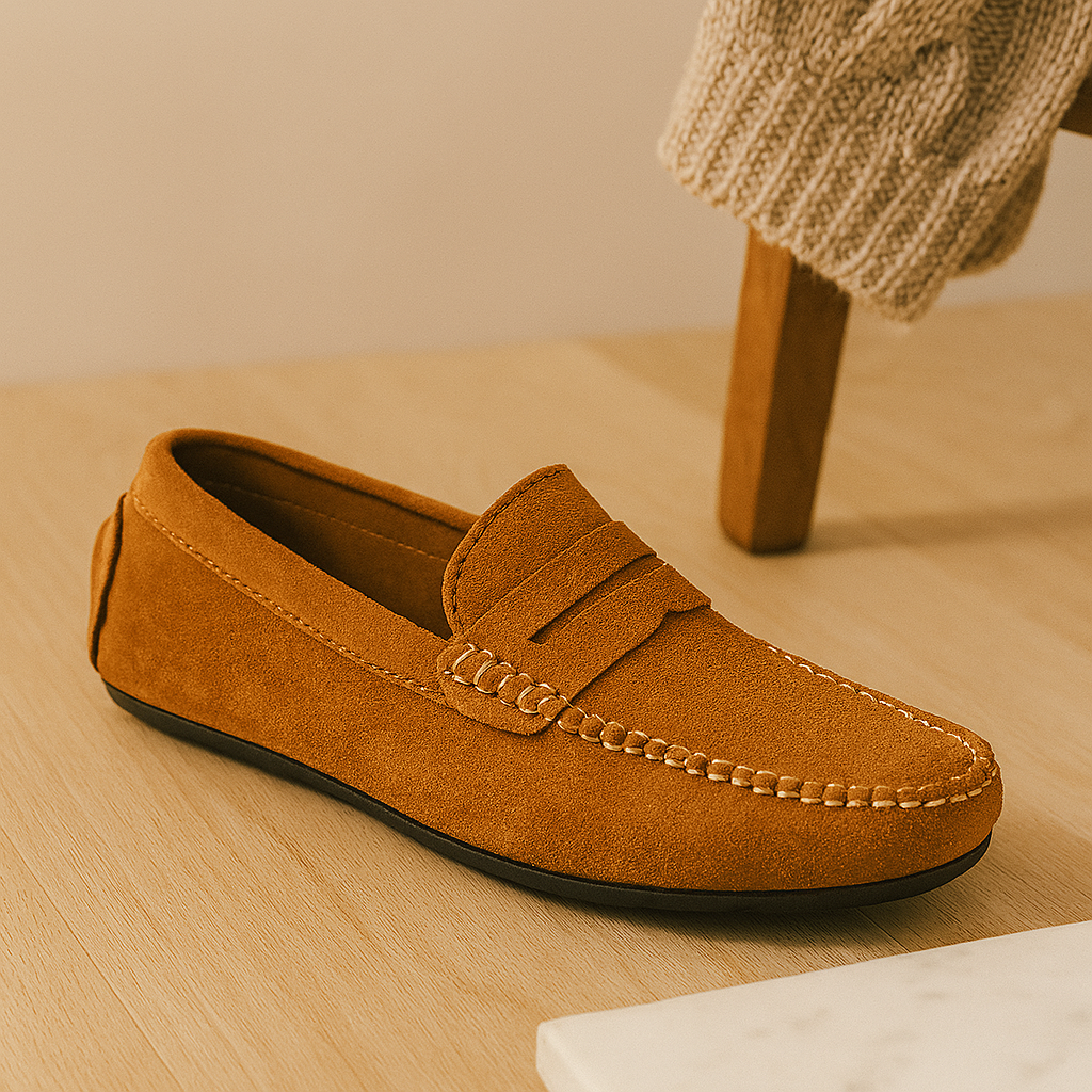 Mocassins en cuir pour hommes Milano – Chaussures décontractées classiques avec semelle antidérapante