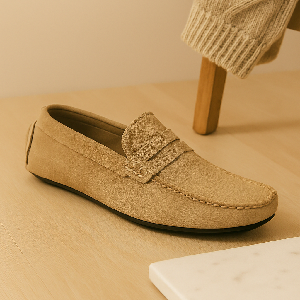 Mocassins en cuir pour hommes Milano – Chaussures décontractées classiques avec semelle antidérapante