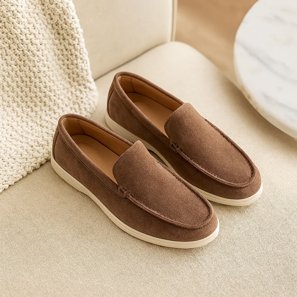 Bruno Classic Loafer en daim – Mocassins pour hommes faits à la main