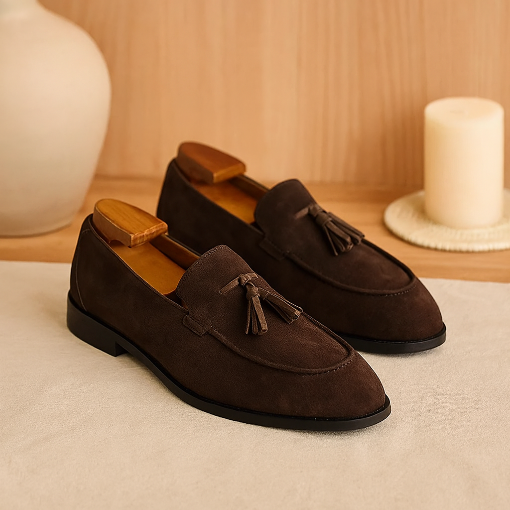 Mocassins en daim de Londres – Chaussures pour hommes flexibles et élégantes