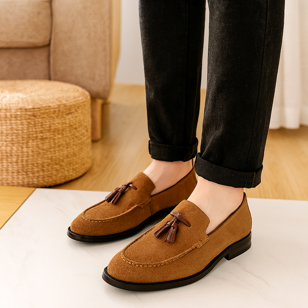 Mocassins en daim de Londres – Chaussures pour hommes flexibles et élégantes