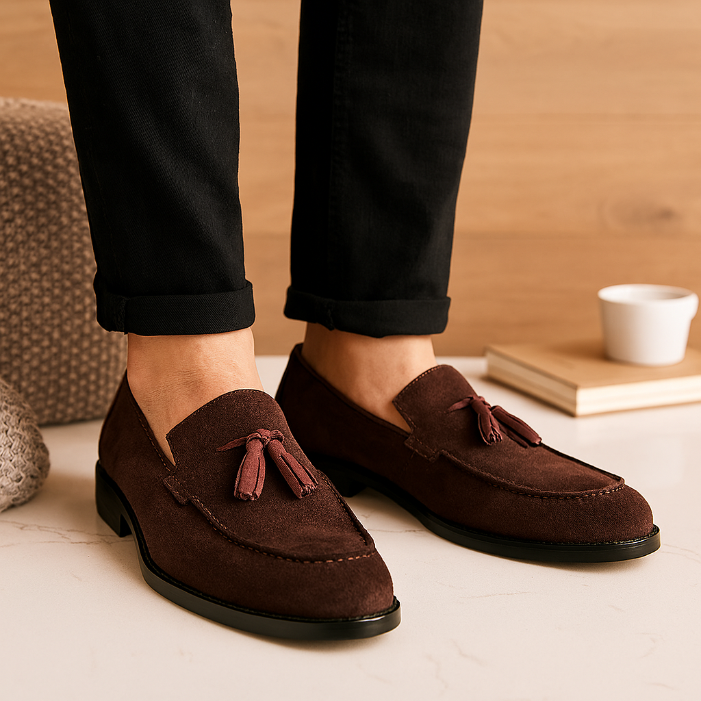 Mocassins en daim de Londres – Chaussures pour hommes flexibles et élégantes
