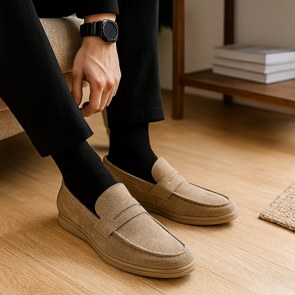 Mocassins business décontractés polyvalents pour hommes – Flats à enfiler élégants et sobres