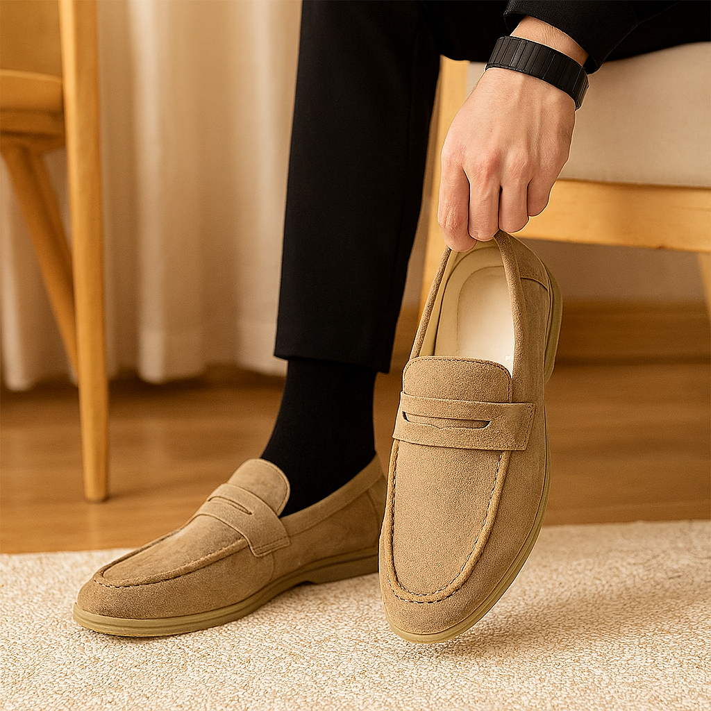 Mocassins business décontractés polyvalents pour hommes – Flats à enfiler élégants et sobres