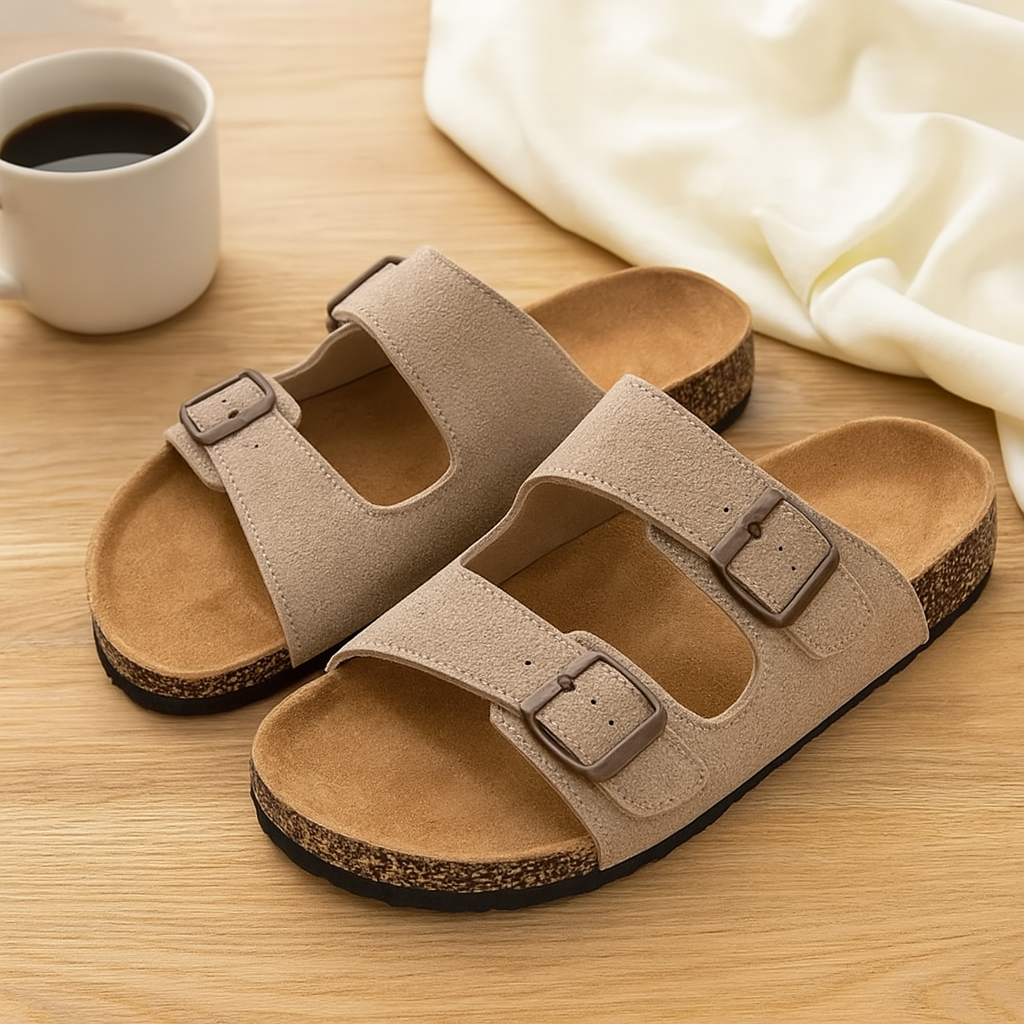 Sandales pour hommes au style rétro – Design à double boucle réglable pour un confort décontracté